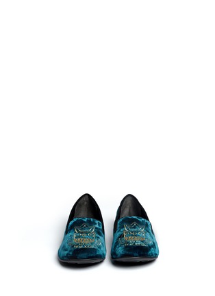 Figure View - Click To Enlarge - MARC BY MARC JACOBS - Owl velvet slip-ons