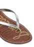 Detail View - Click To Enlarge - SAM EDELMAN - Gracie metallic leather flip-flops