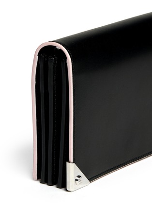 Detail View - Click To Enlarge - ALEXANDER WANG - Prisma accordian foldover leather wallet