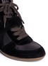 Detail View - Click To Enlarge - ASH - 'Bowie' metallic suede wedge sneakers