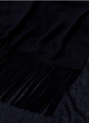 Detail View - Click To Enlarge - JANE CARR - 'The Gaucho' suede fringe cashmere scarf