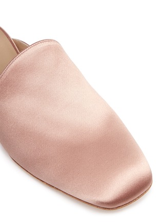 Detail View - Click To Enlarge - STUART WEITZMAN - 'Mulearky' square toe satin slides