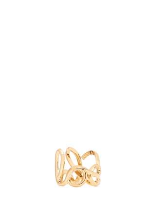 Figure View - Click To Enlarge - CHLOÉ - Brand name ring