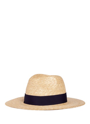Figure View - Click To Enlarge - BORSALINO - 'Cappello' ribbon bow straw fedora hat