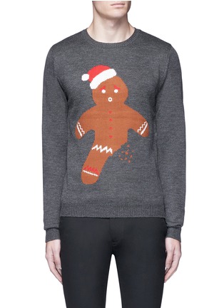 Main View - Click To Enlarge - TOPMAN - Gingerbread man Christmas sweater