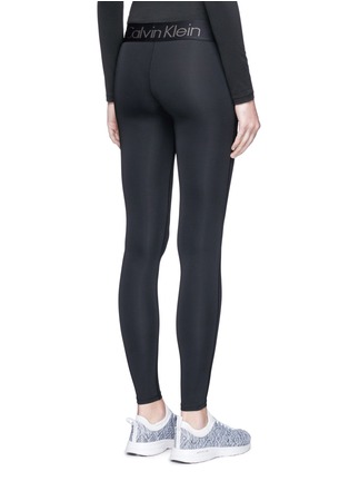 Back View - Click To Enlarge - CALVIN KLEIN PERFORMANCE - Logo waistband performance leggings