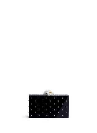 Detail View - Click To Enlarge - CHARLOTTE OLYMPIA - 'Fresh Pandora' pearl ladybug embellished Perspex clutch