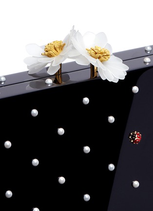  - CHARLOTTE OLYMPIA - 'Fresh Pandora' pearl ladybug embellished Perspex clutch