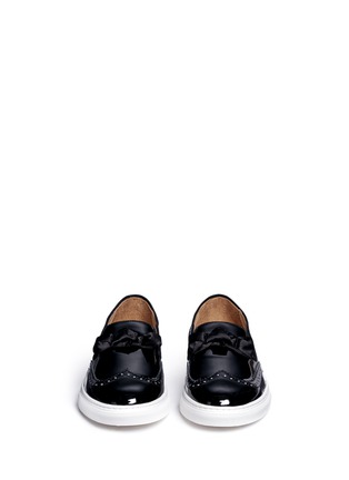 Front View - Click To Enlarge - CHARLOTTE OLYMPIA - 'Party Alex' bow patent leather skate sneakers