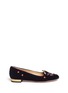 Main View - Click To Enlarge - CHARLOTTE OLYMPIA - 'Lucky Kitty' ladybug embellished velvet flats