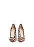 Front View - Click To Enlarge - CHARLOTTE OLYMPIA - 'Bacall' flocked polka dot mesh pumps