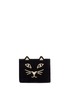 Main View - Click To Enlarge - CHARLOTTE OLYMPIA - 'Kitty' embroidered velvet pouch