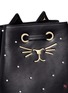  - CHARLOTTE OLYMPIA - 'Feline' pearl and ladybug embellished leather bucket bag