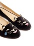 Detail View - Click To Enlarge - CHARLOTTE OLYMPIA - 'LOL Kitty' embroidered velvet flats