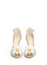 Front View - Click To Enlarge - CHARLOTTE OLYMPIA - 'Margherite' ladybug daisy appliqué glitter sandals