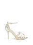 Main View - Click To Enlarge - CHARLOTTE OLYMPIA - 'Margherite' ladybug daisy appliqué glitter sandals