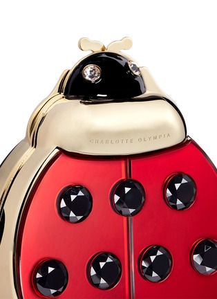 Detail View - Click To Enlarge - CHARLOTTE OLYMPIA - 'Ladybird' crystal embellished metal clutch