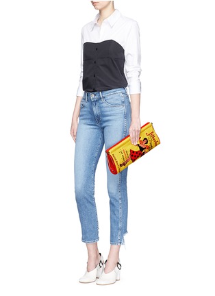 Figure View - Click To Enlarge - CHARLOTTE OLYMPIA - 'Jitterbug Magazine' embellished crepe de Chine clutch