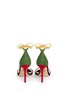 Back View - Click To Enlarge - CHARLOTTE OLYMPIA - 'Let's Dance' wraparound tie suede sandals