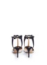 Back View - Click To Enlarge - CHARLOTTE OLYMPIA - 'Black Tie' strass bow strap wingtip satin pumps