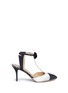 Main View - Click To Enlarge - CHARLOTTE OLYMPIA - 'Black Tie' strass bow strap wingtip satin pumps