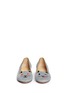 Front View - Click To Enlarge - CHARLOTTE OLYMPIA - 'Flirty Kitty' velvet flats