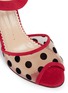 Detail View - Click To Enlarge - CHARLOTTE OLYMPIA - 'Emma' polka dot mesh suede sandals
