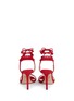 Back View - Click To Enlarge - CHARLOTTE OLYMPIA - 'Salsa 95' scalloped trim tassel suede sandals
