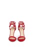 Front View - Click To Enlarge - CHARLOTTE OLYMPIA - 'Salsa 95' scalloped trim tassel suede sandals
