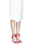 Figure View - Click To Enlarge - CHARLOTTE OLYMPIA - 'Salsa 95' scalloped trim tassel suede sandals