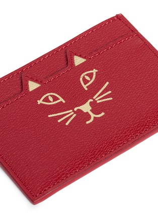 Detail View - Click To Enlarge - CHARLOTTE OLYMPIA - 'Feline' cat face card holder
