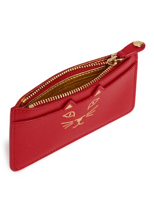 Detail View - Click To Enlarge - CHARLOTTE OLYMPIA - 'Feline' cat face coin pouch