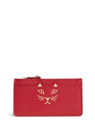 Main View - Click To Enlarge - CHARLOTTE OLYMPIA - 'Feline' cat face coin pouch