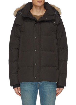 Main View - Click To Enlarge - CANADA GOOSE - 'Wyndham' coyote fur trim hooded down puffer parka