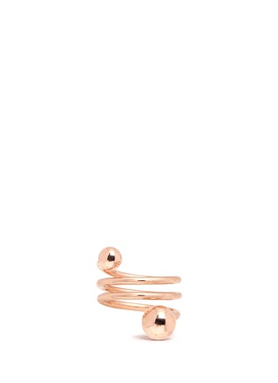 Main View - Click To Enlarge - MARIA BLACK - 'Body Double' rose gold silver ring