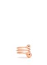 Figure View - Click To Enlarge - MARIA BLACK - 'Body Double' rose gold silver ring
