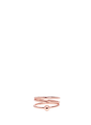Main View - Click To Enlarge - MARIA BLACK - 'Helix Trapez' tilted rose gold silver ring