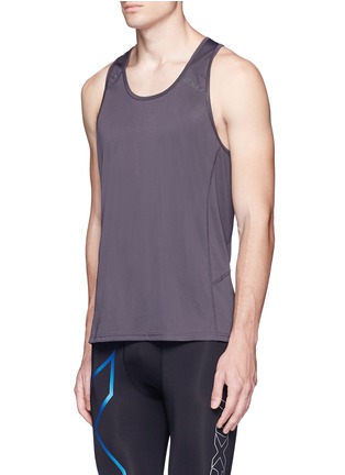 Front View - Click To Enlarge - 2XU - 'Ice X' reflective logo print tank