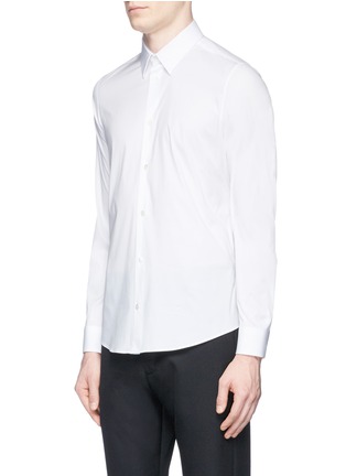 Front View - Click To Enlarge - BALENCIAGA - Slim fit stretch poplin shirt