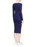 Back View - Click To Enlarge - CRUSH COLLECTION - Cashmere rib knit midi dress