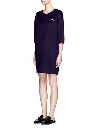 Front View - Click To Enlarge - CRUSH COLLECTION - x Du Juan reversible felted cashmere dress