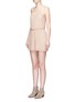 Front View - Click To Enlarge - ALICE & OLIVIA - 'Mika' bead embellished silk romper
