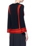 Back View - Click To Enlarge - ALEXANDER MCQUEEN - Bell sleeve stripe cashmere sweater