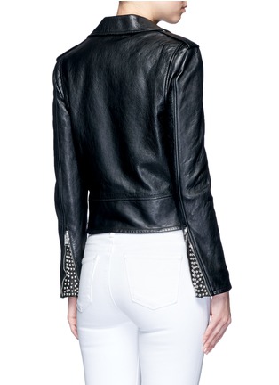 Detail View - Click To Enlarge - SAINT LAURENT - Belted leather motorcycle jacket