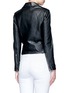 Back View - Click To Enlarge - SAINT LAURENT - Belted leather motorcycle jacket