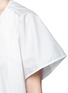 Detail View - Click To Enlarge - BALENCIAGA - Wide sleeve poplin plunge V-neck top