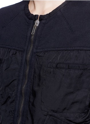 Detail View - Click To Enlarge - HAIDER ACKERMANN - Cropped jersey bomber jacket