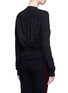 Back View - Click To Enlarge - HAIDER ACKERMANN - Cropped jersey bomber jacket
