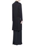 Back View - Click To Enlarge - GIVENCHY - Textured stripe silk satin lapel crepe coat