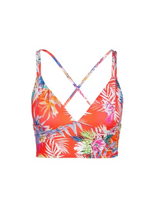 Main View - Click To Enlarge - VITAMIN A - 'Vista' tropical leaf strappy back bikini top